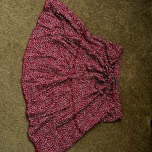 Brandy Melville skirt, red, floral, one size